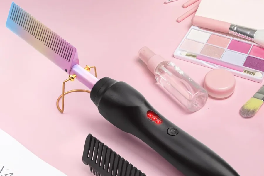 All-in-One Hair Straightener and Curler Brush