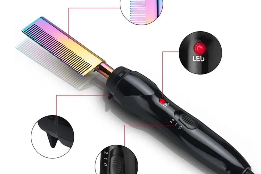 Electric Hot Comb Straightener and Curler